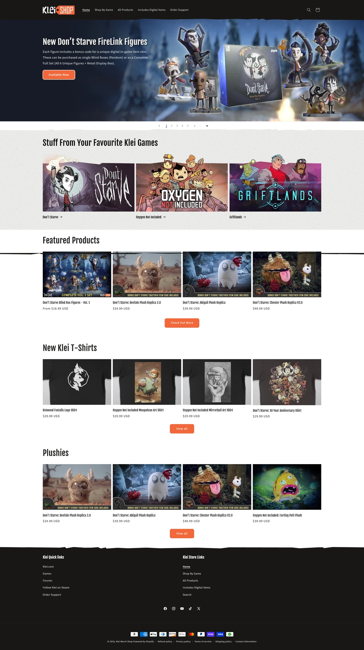 Standalone Klei Shop storefront