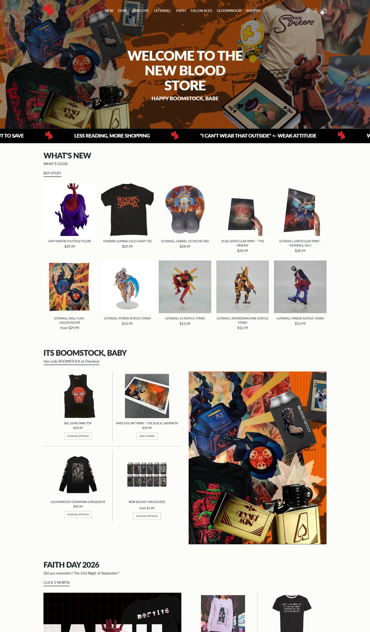 Standalone New Blood storefront